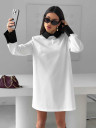 Платье П 820 (молочный+черный)