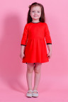 Детское платье "Бантик"  ДП 540/1 Family look (красный)